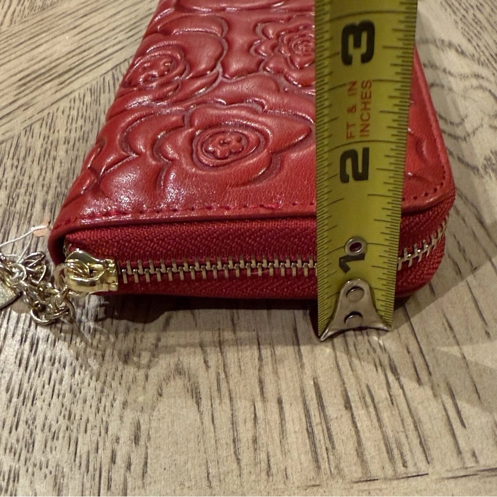 Genuine Leather Wallets Card Case Holder Money Clip Wallet (Jester Red) - Picture 4 of 5